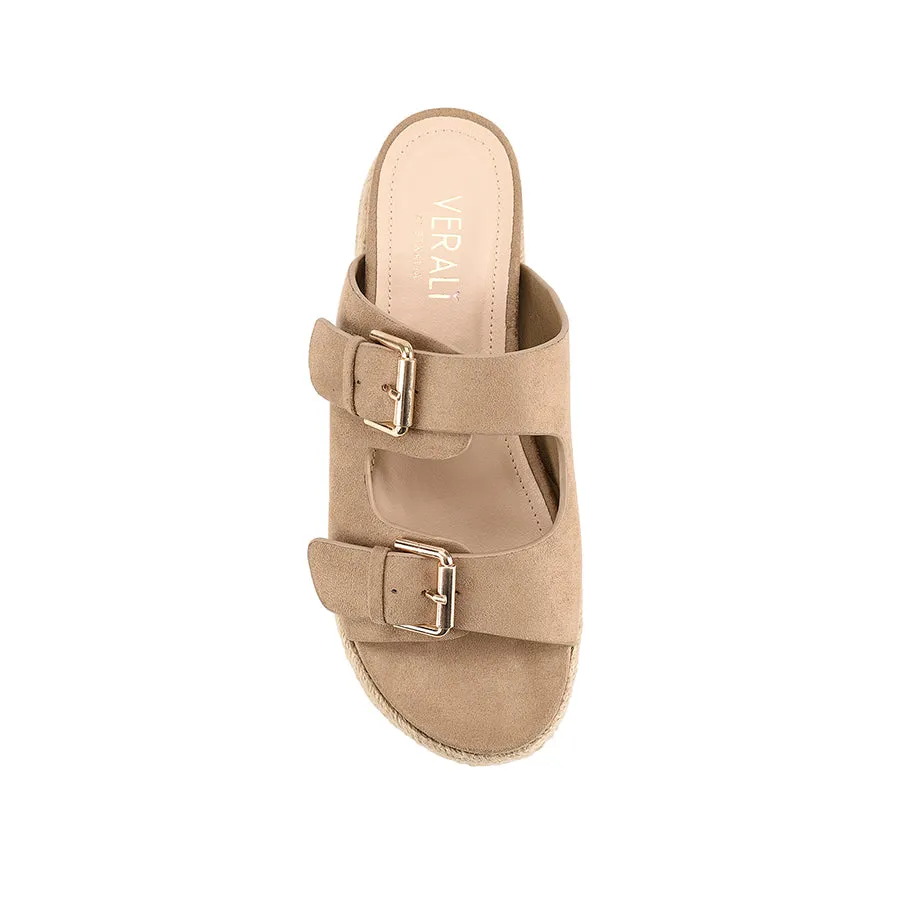 Denmark Footbed Slides - Taupe Micro