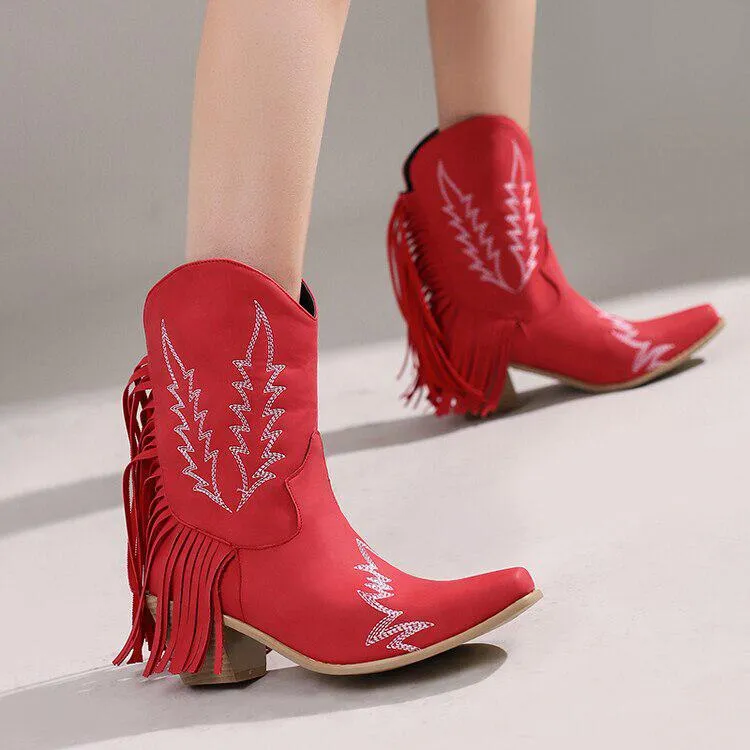 Fringe Ankle Boots for Disco Cowgirls