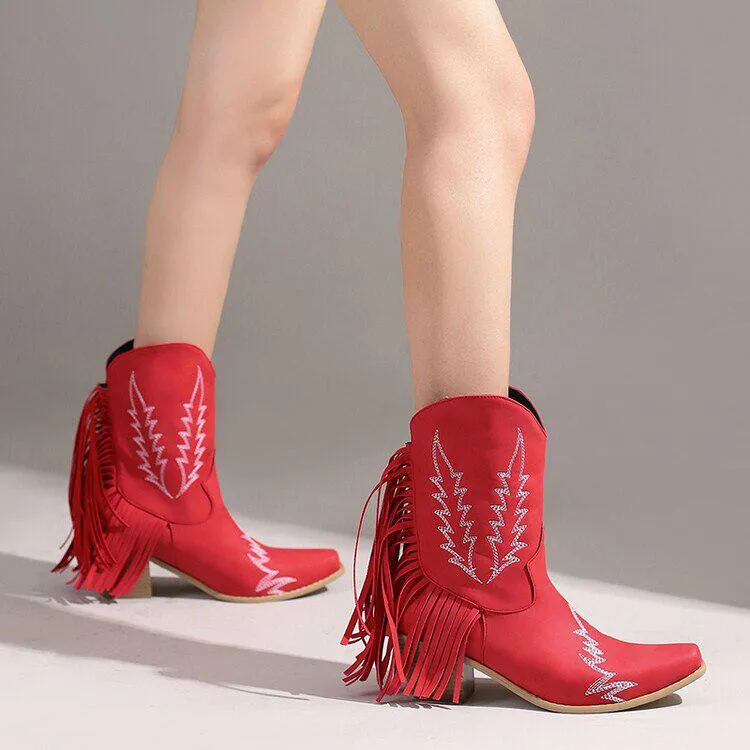 Fringe Ankle Boots for Disco Cowgirls