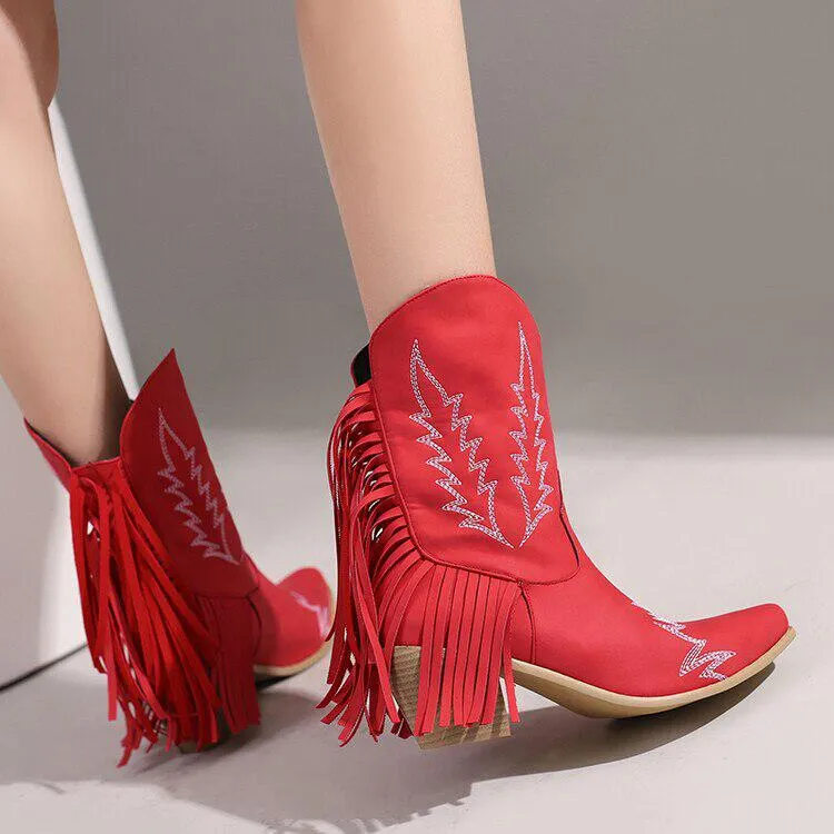 Fringe Ankle Boots for Disco Cowgirls