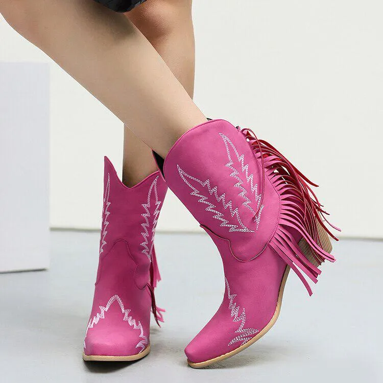 Fringe Ankle Boots for Disco Cowgirls