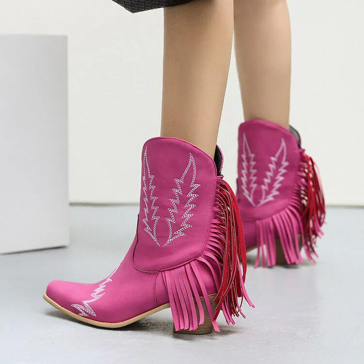 Fringe Ankle Boots for Disco Cowgirls