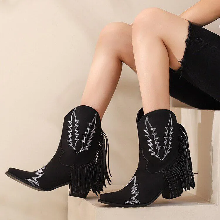 Fringe Ankle Boots for Disco Cowgirls