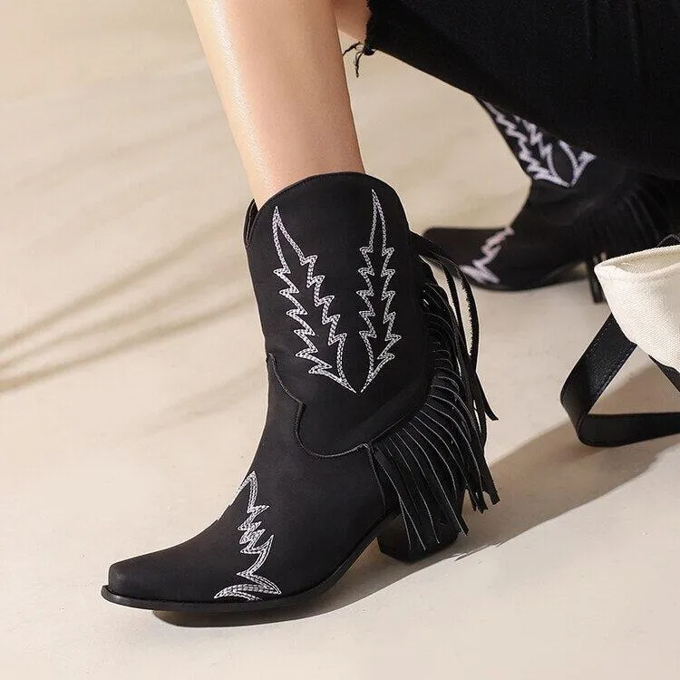 Fringe Ankle Boots for Disco Cowgirls