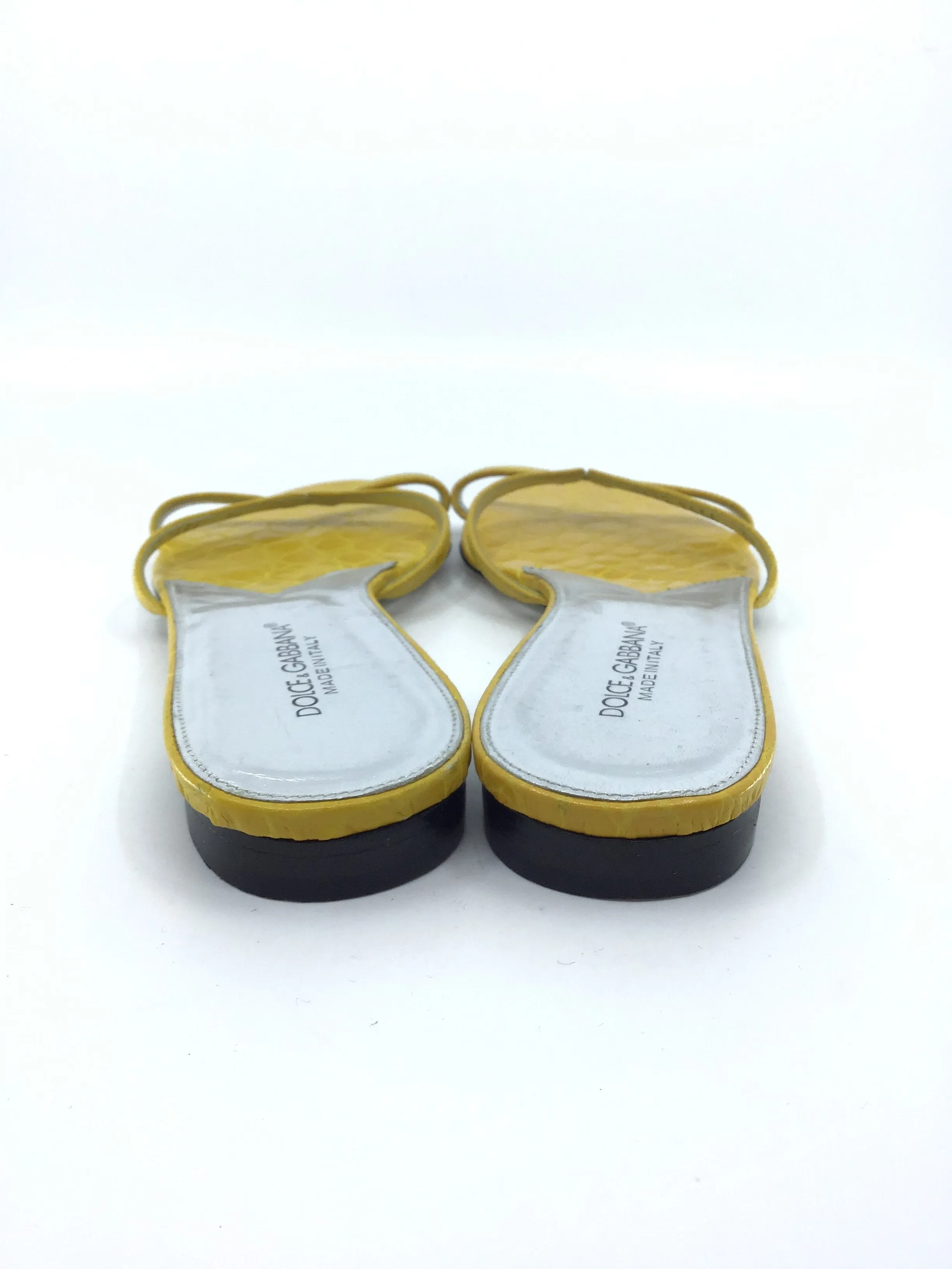 Yellow Dolce and Gabbana Slides