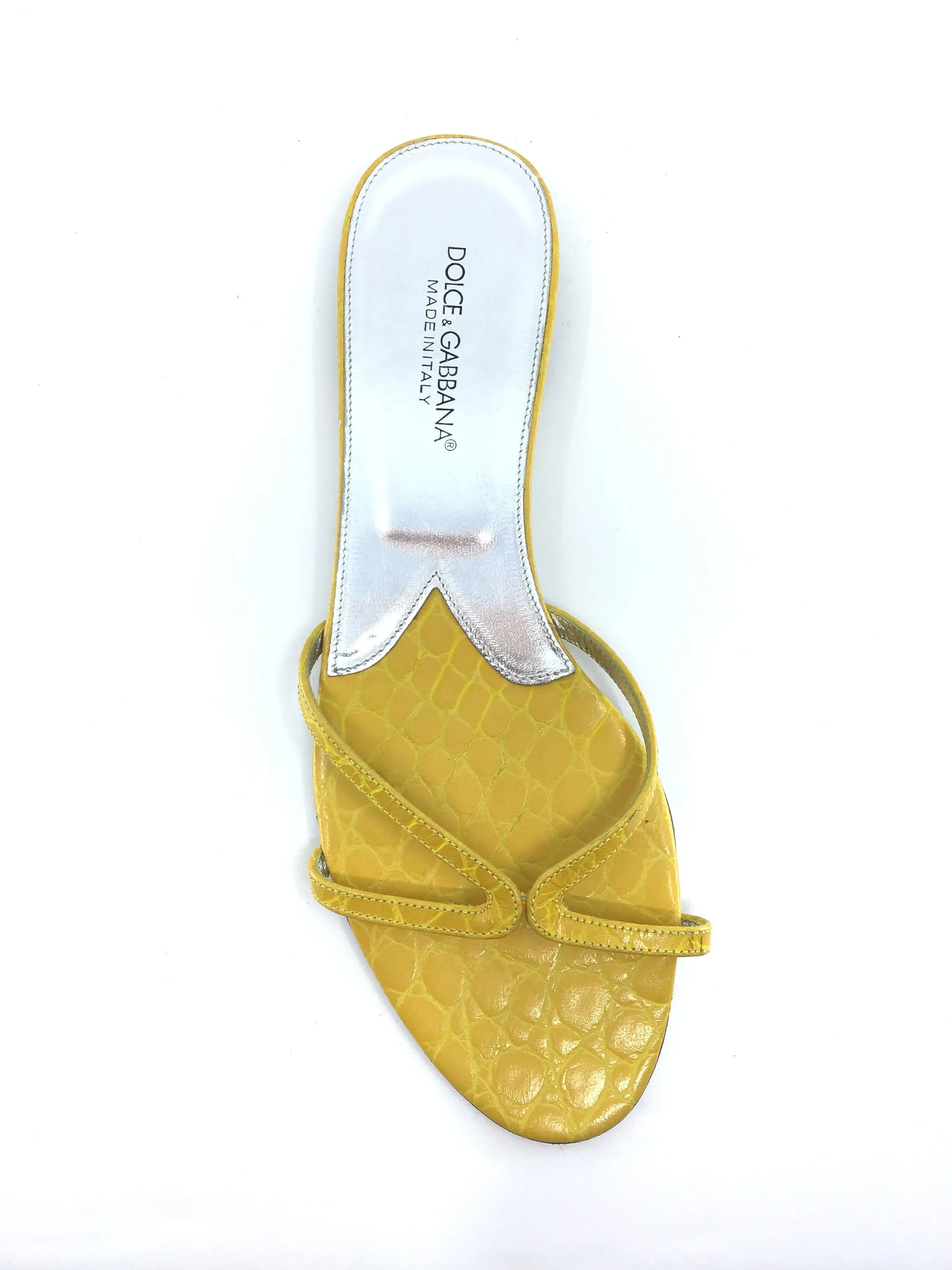 Yellow Dolce and Gabbana Slides