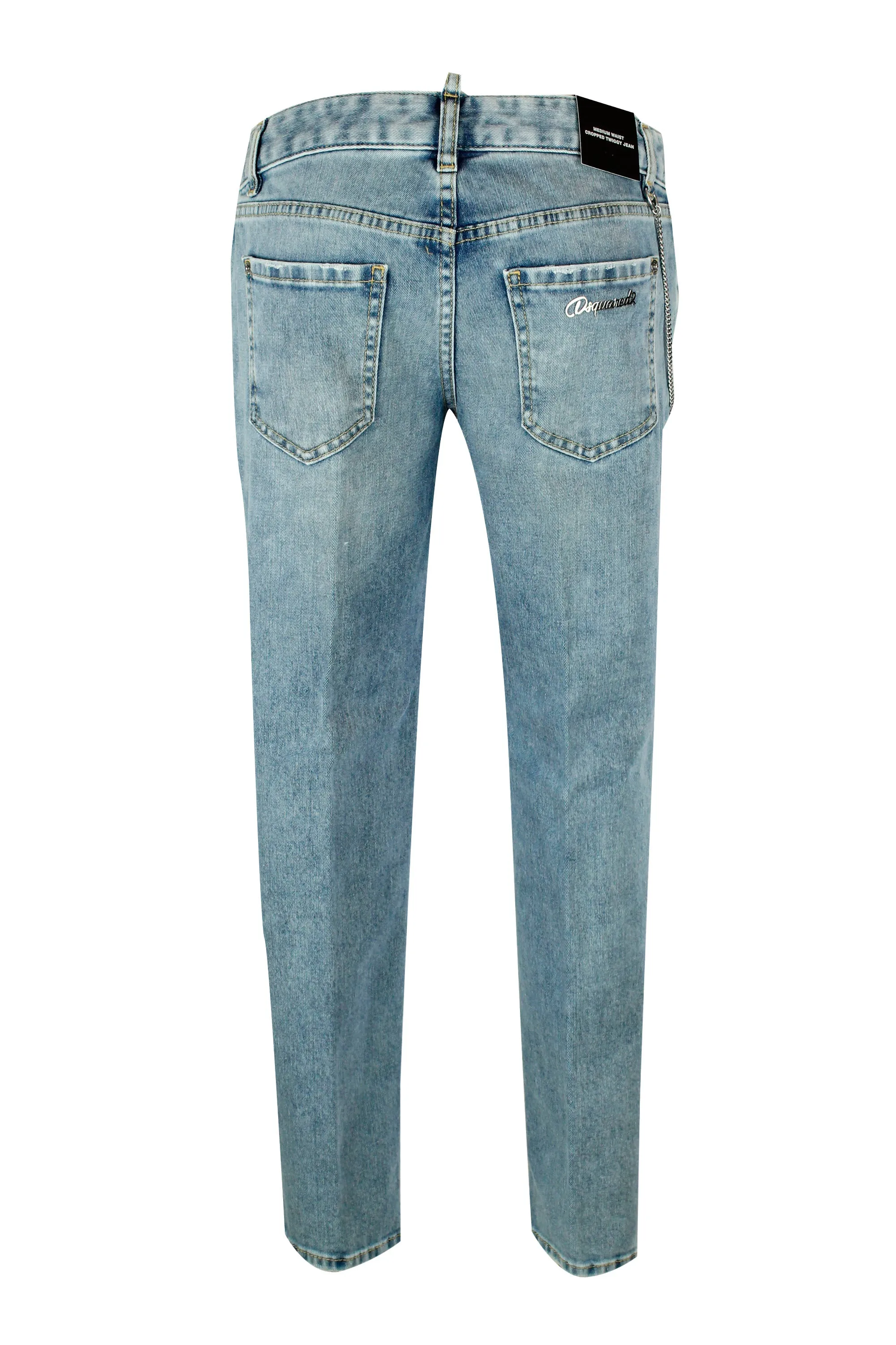 Dsquared2 Chain Logo Mid-Rise Jeans - Stylish Denim with Logos