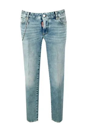 Dsquared2 Chain Logo Mid-Rise Jeans - Stylish Denim with Logos