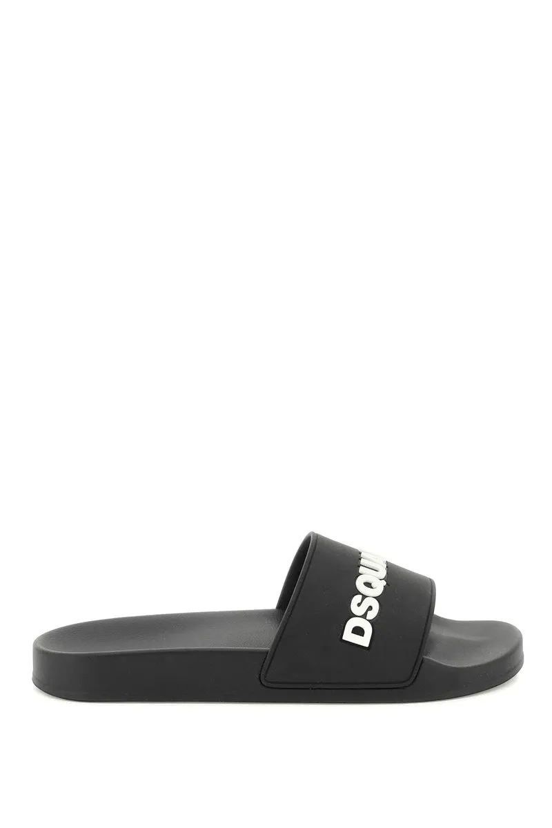 Dsquared2    Dsquared2 Logo Rubber Slides