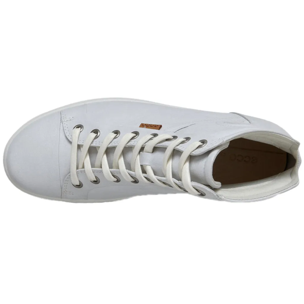 Ecco Womens Trainers Soft 7 430023 Mid-top Sneakers Casual Leather - UK 8-8.5