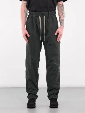 Elasticated Cargo Trousers (4578-GREEN-BLACK-5)