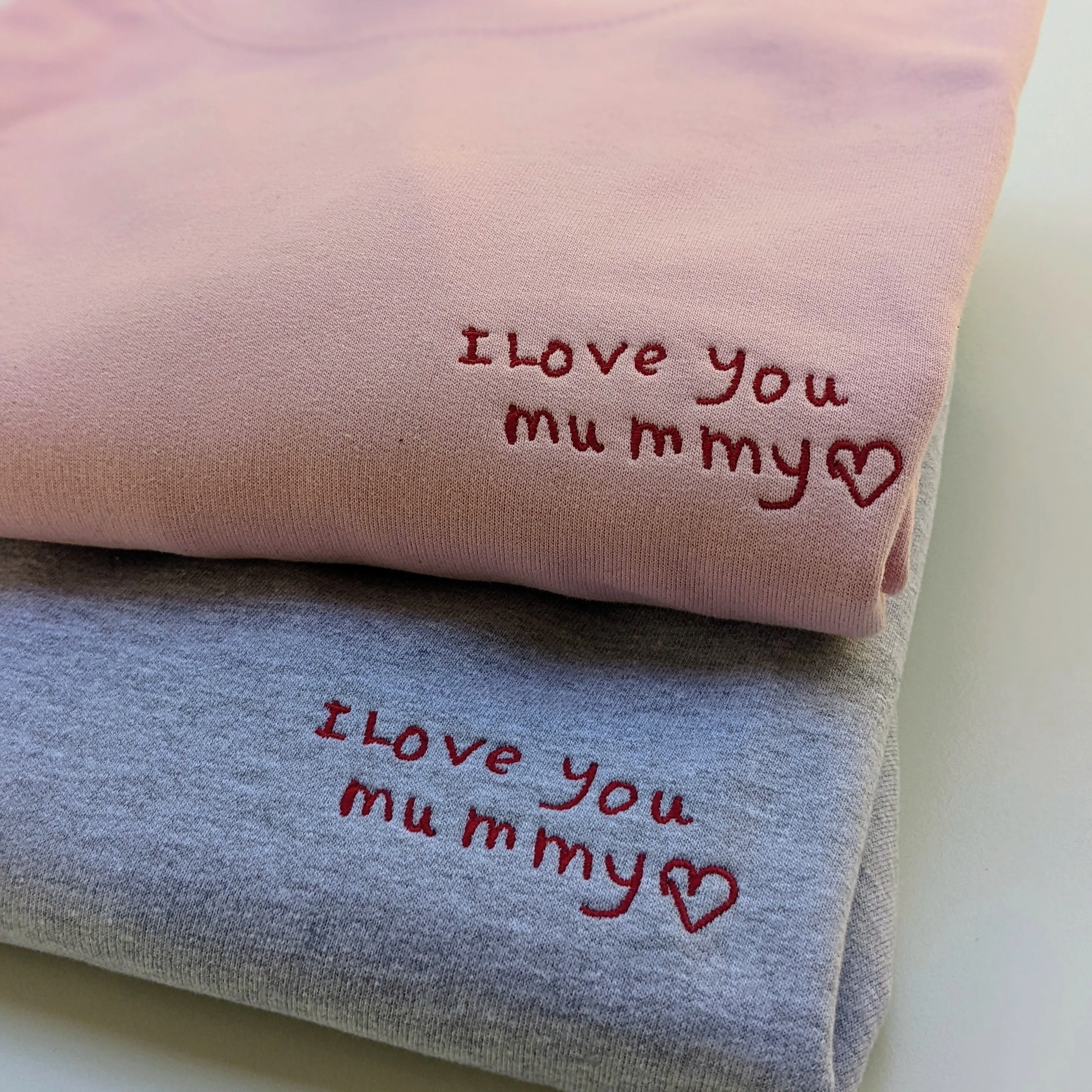 Embroidered Scribble Collection - Handwriting Jumper | Pink