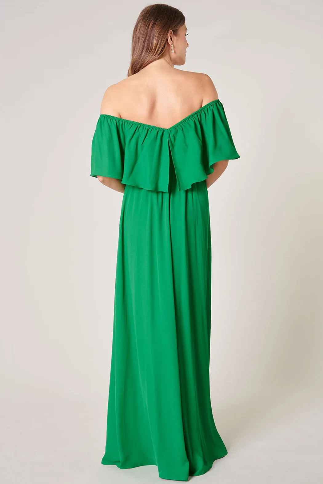 Enamored Off the Shoulder Ruffle Dress