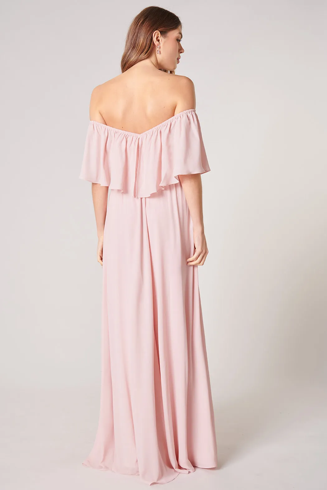 Enamored Off the Shoulder Ruffle Dress