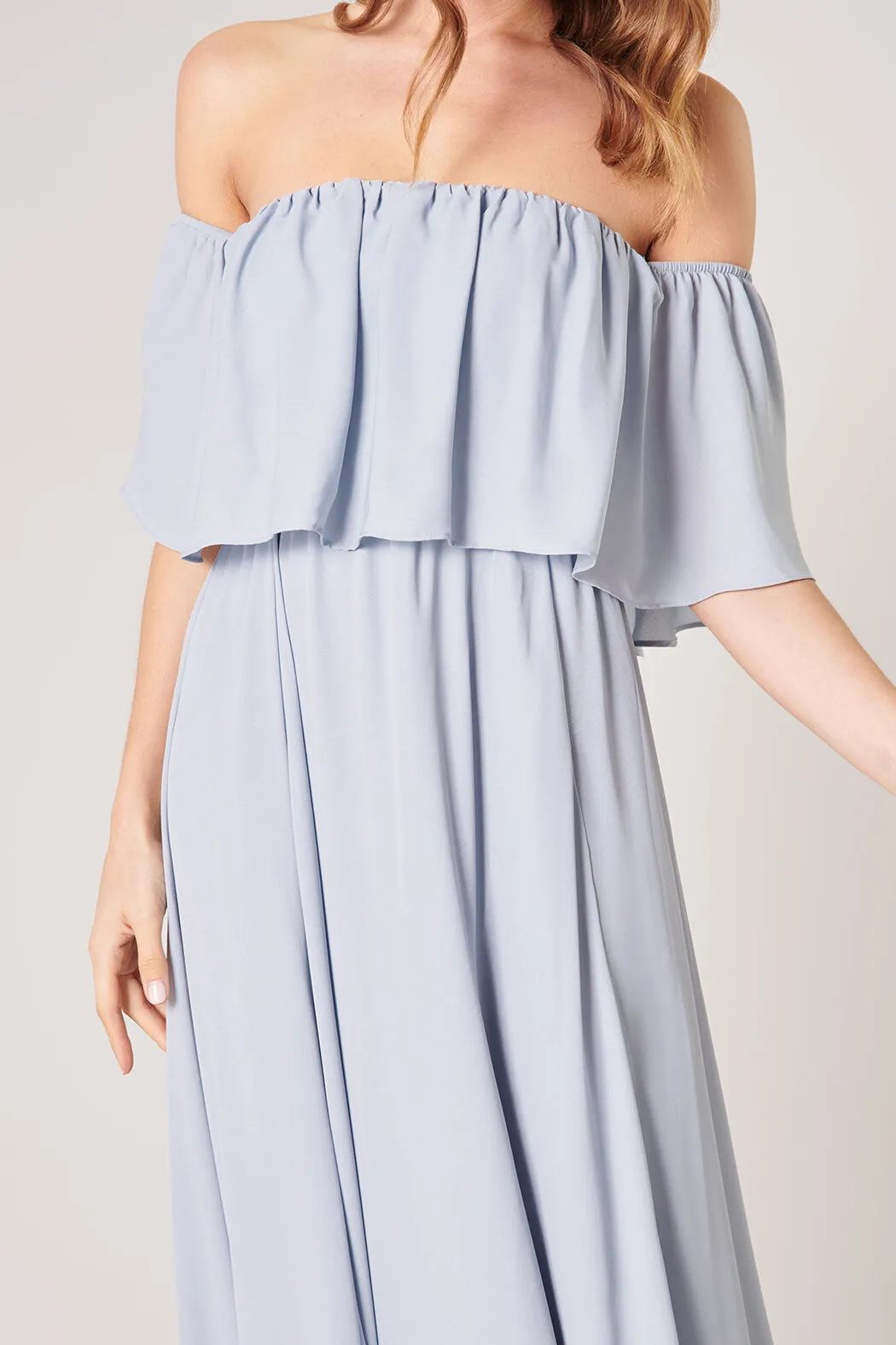 Enamored Off the Shoulder Ruffle Dress