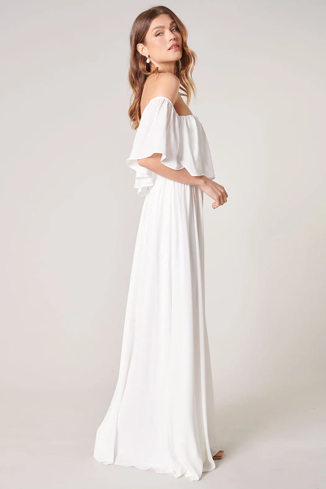 Enamored Off the Shoulder Ruffle Dress