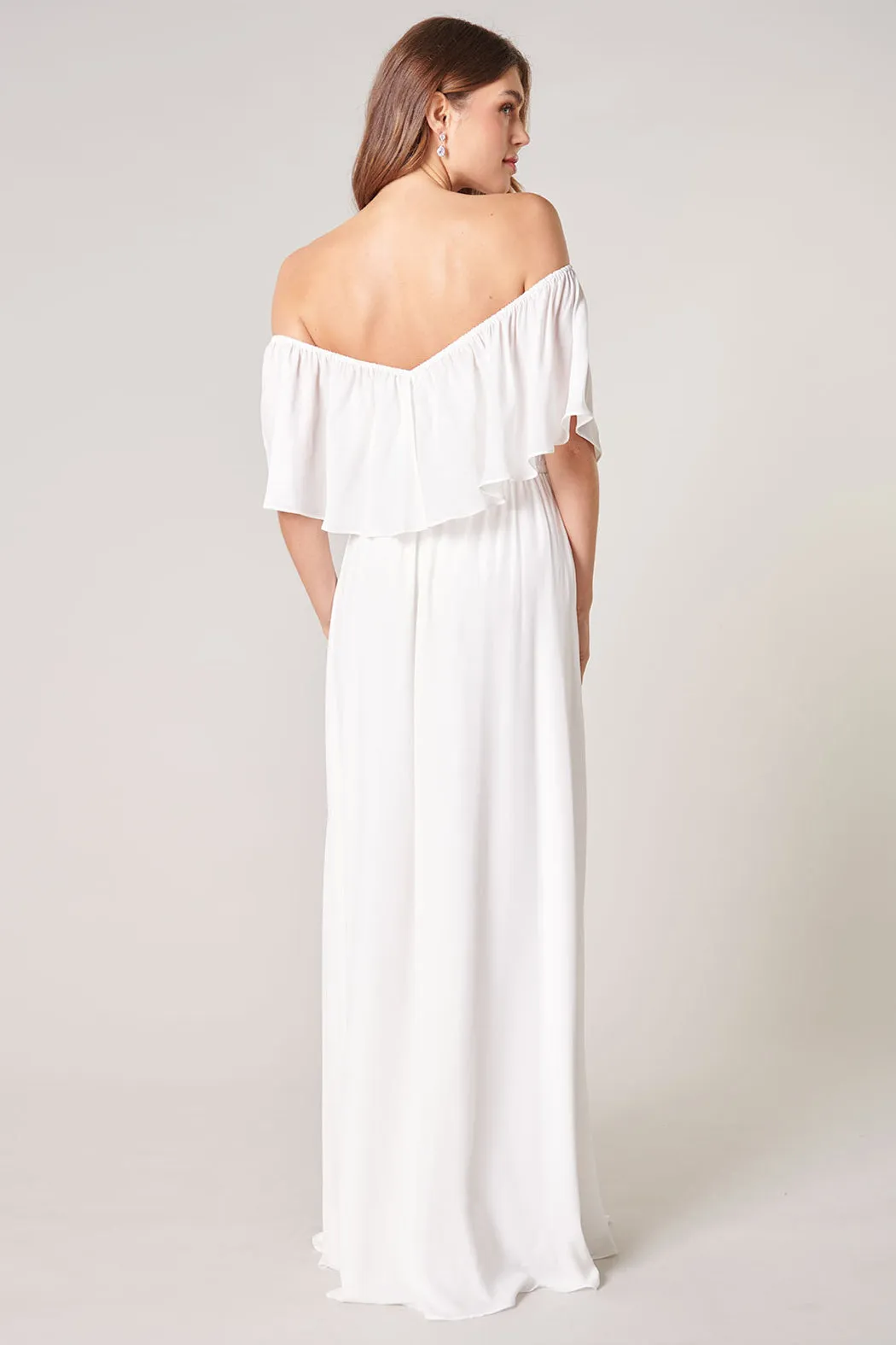 Enamored Off the Shoulder Ruffle Dress