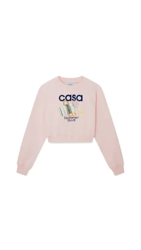 Pink Equipement Sportif Cropped Sweatshirt