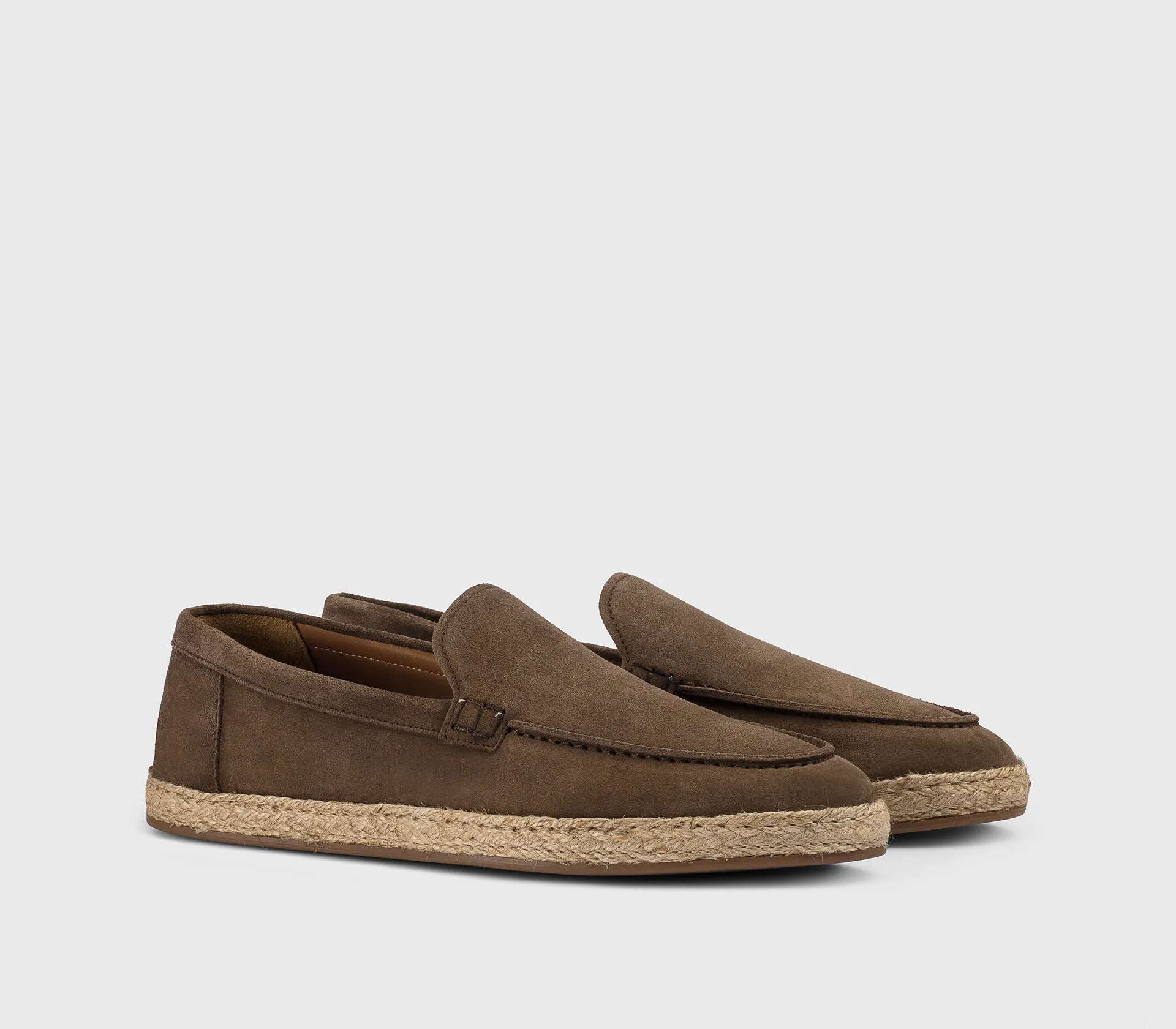 Brown suede espadrilles