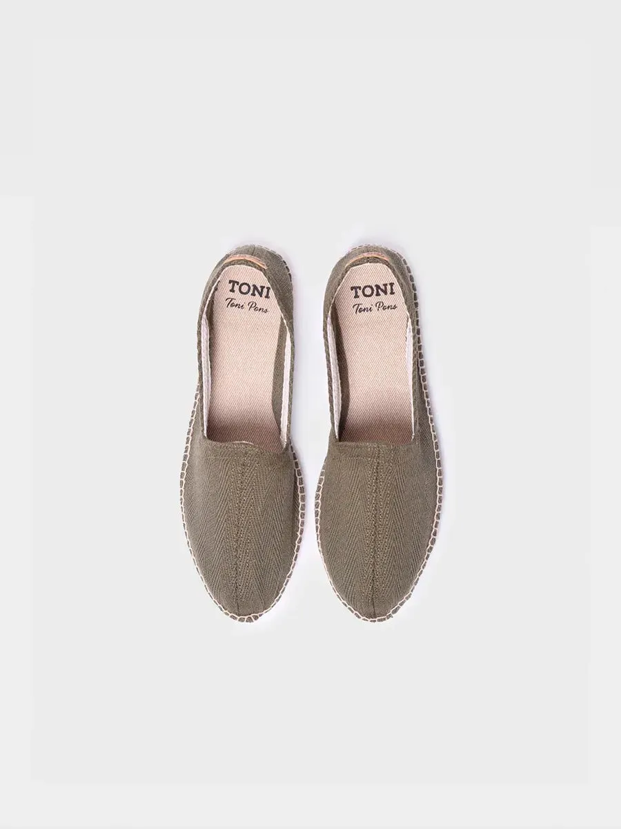 Esparto espadrilles for men in Khaki colour - MONTGRI