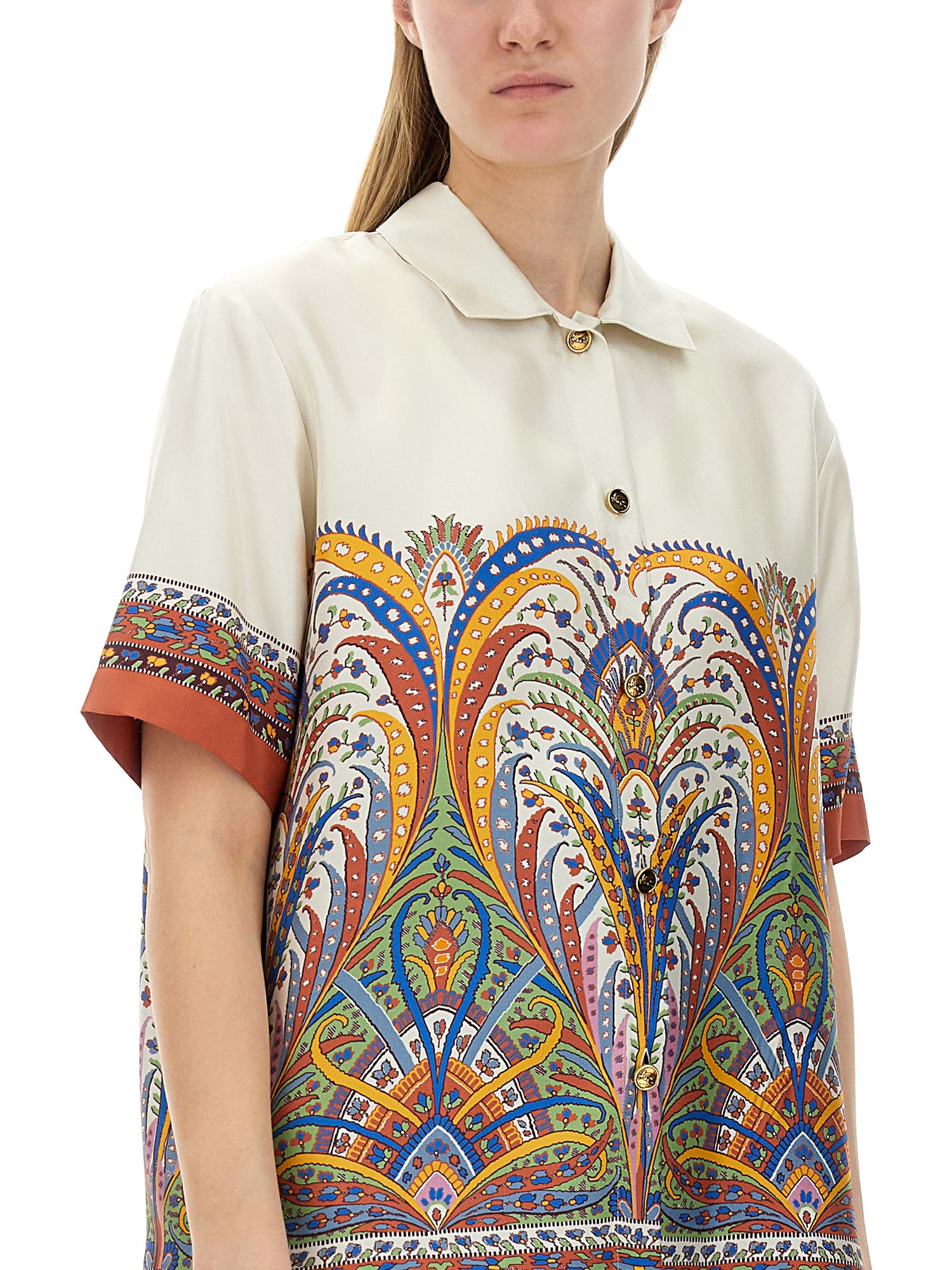 Etro Printed Silk Shirt