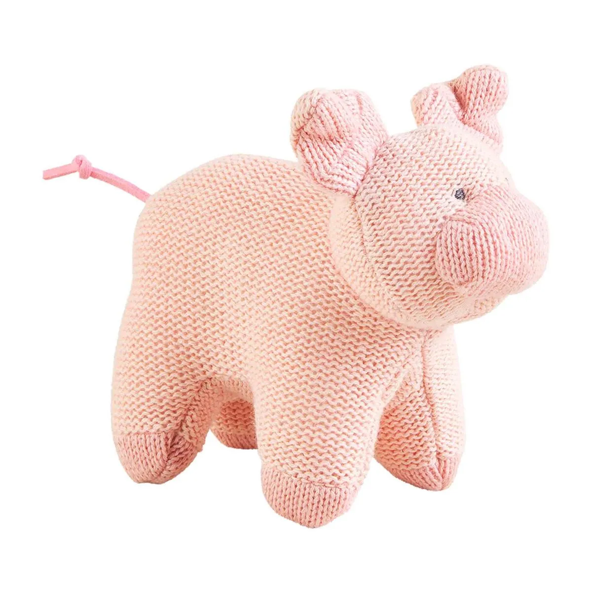 Farm Animal Knit Rattle