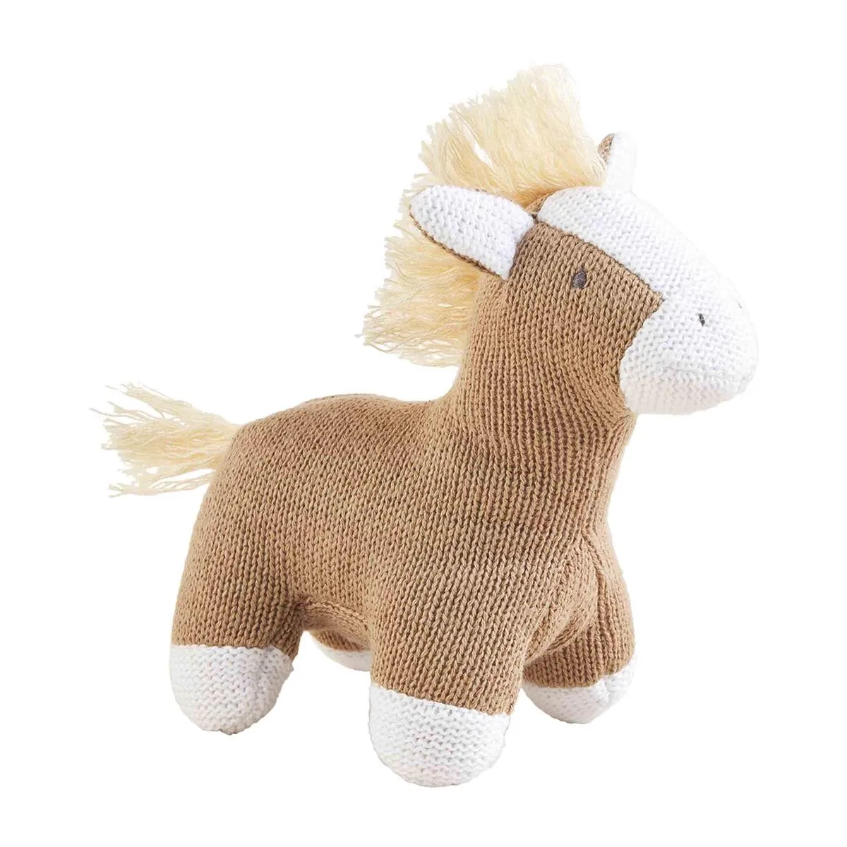 Farm Animal Knit Rattle