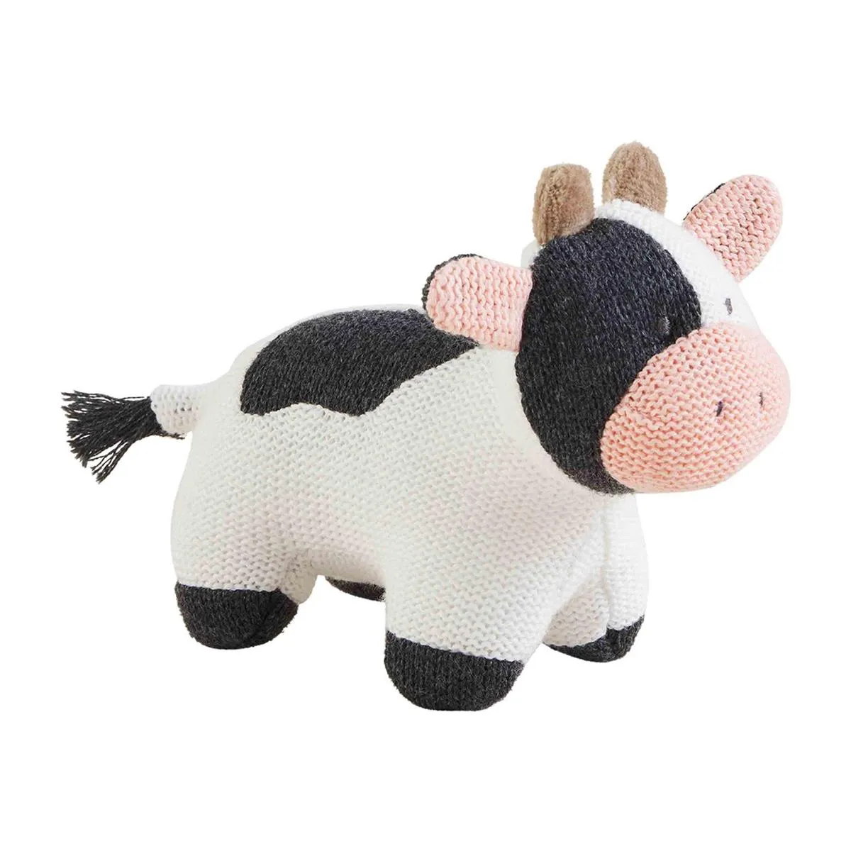 Farm Animal Knit Rattle