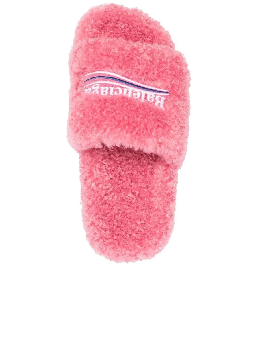 Faux Fur Slides