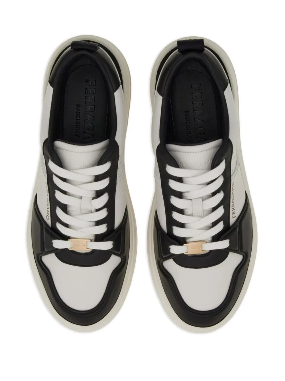 Ferragamo    Ferragamo Logo Leather Sneakers