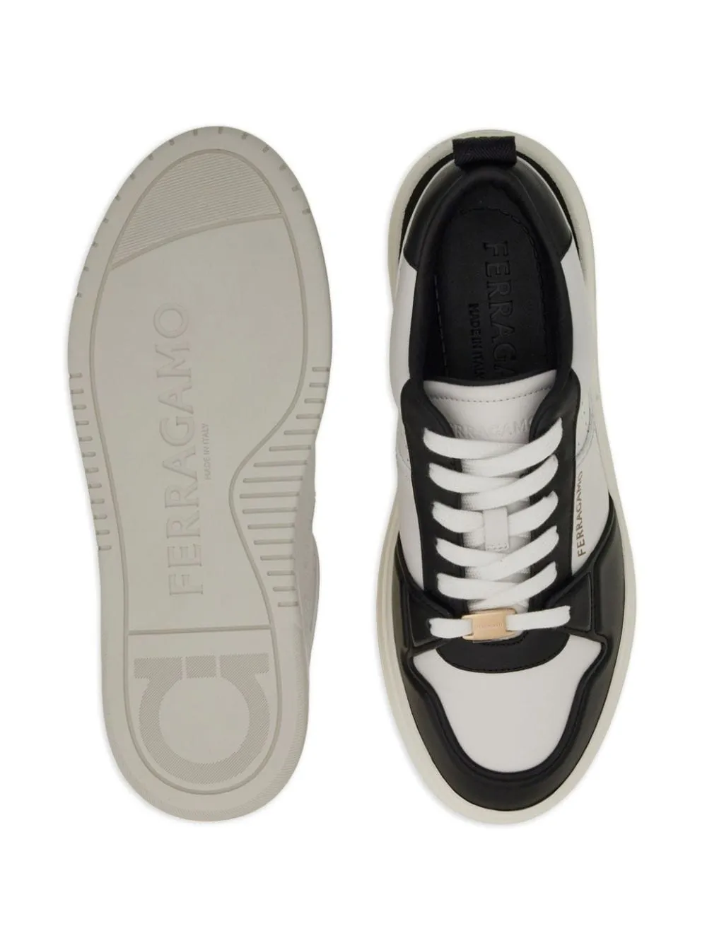 Ferragamo    Ferragamo Logo Leather Sneakers