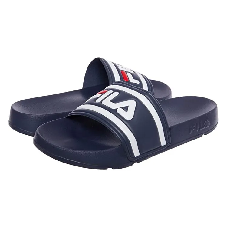 FILA Morro Bay Blue Logo Strap Slippers for Kids Unisex - Beach Pool Wear