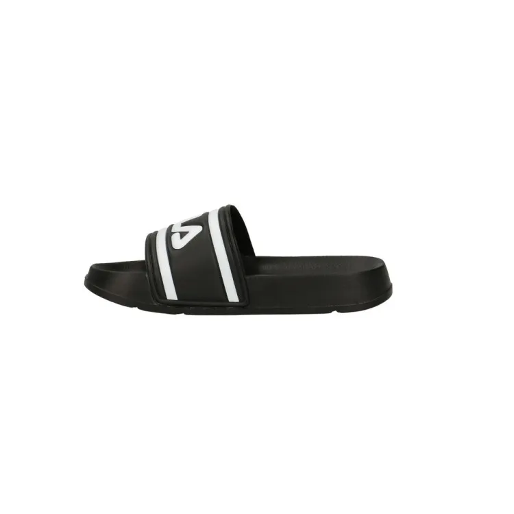 FILA MORRO BAY SLIPPER Black Logo Strap Slides Pool Beach Sandals