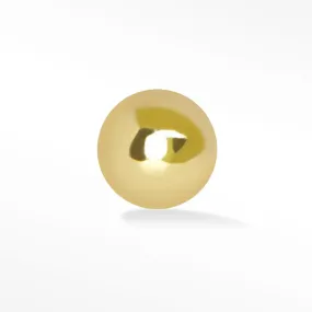 14k Yellow Earring with 2.5mm Sphere in Flat Back