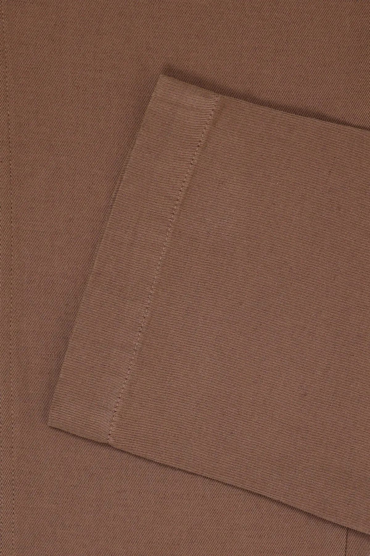 Flat Front Cotton/Linen Chinos - Churro Brown