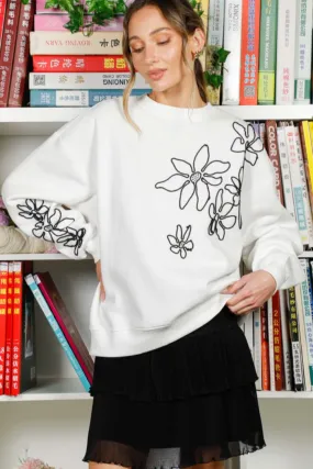 Floral Detail Sweatshirt