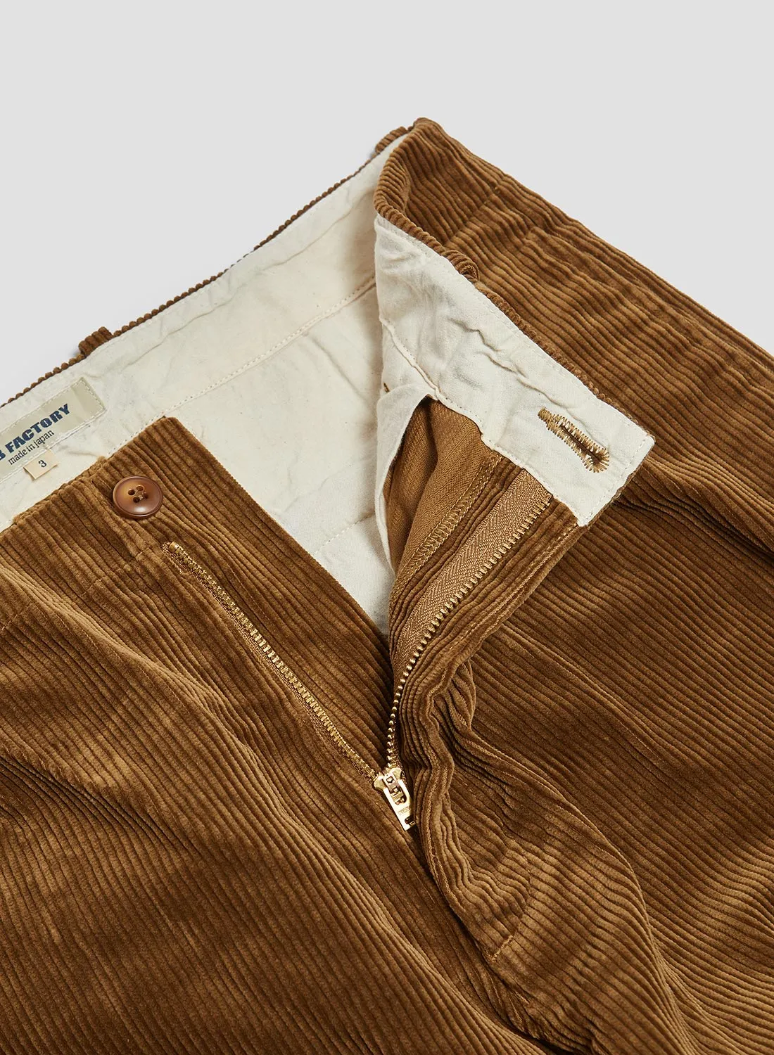 FOB Factory Corduroy Trousers Khaki