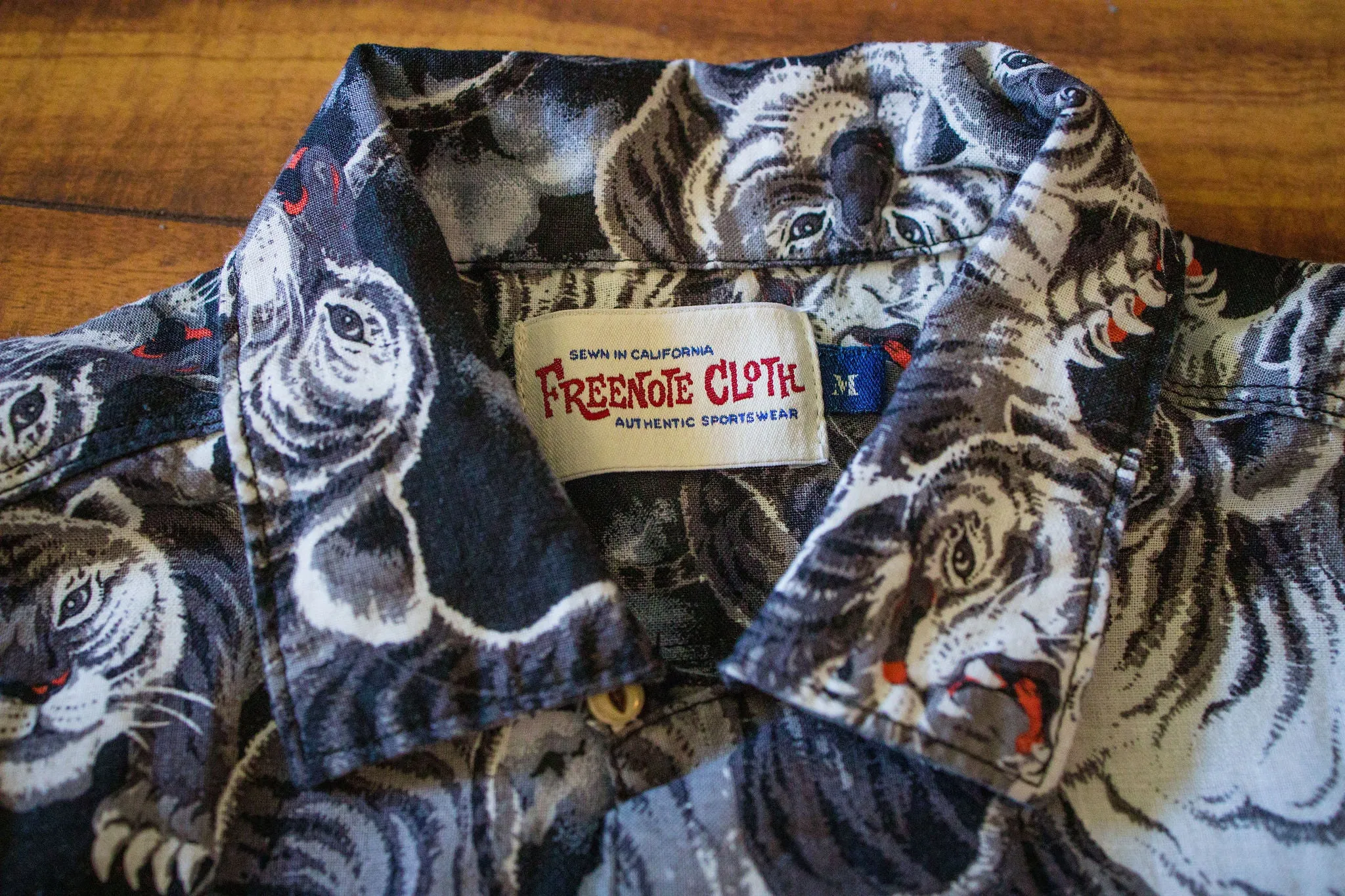 Freenote Cloth Hawaiian Black Tigers - Shop Now