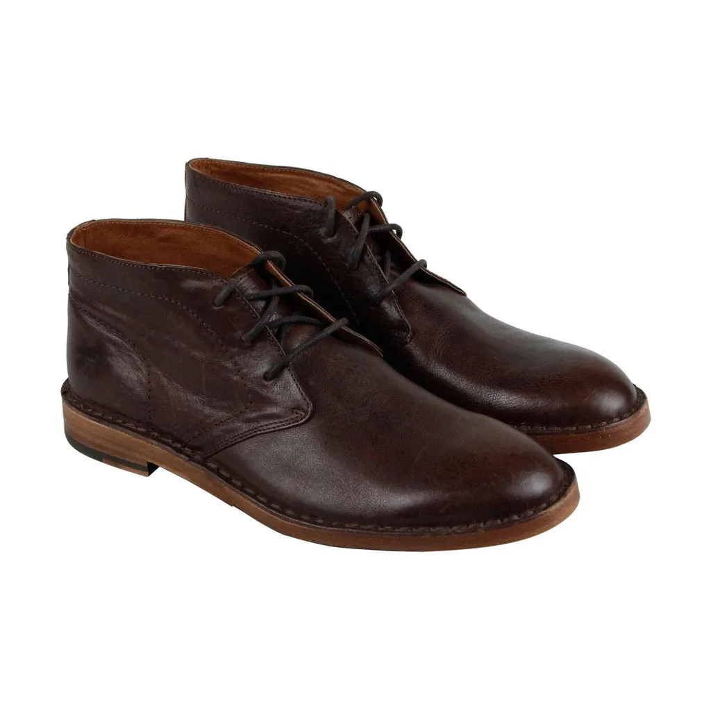 Frye Men's Brown Leather Lace Up Chukka Boots