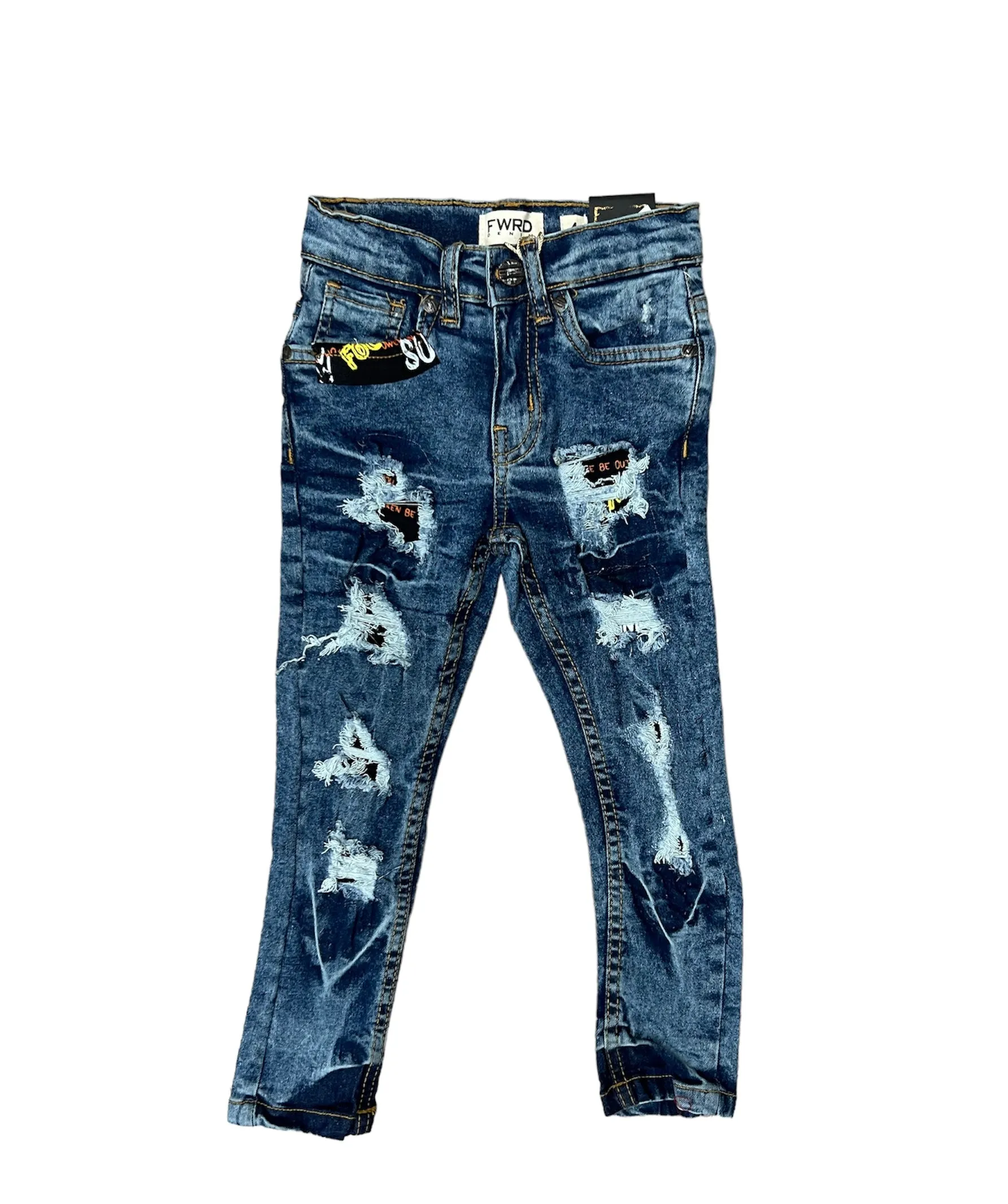 FWRD PAINT ME DENIM TODDLER BLUE JEANS