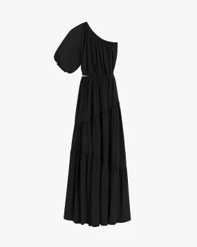 Gathered One Shoulder Dress