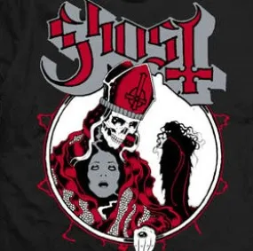 Ghost Printed Red T-Shirt with Unique Design