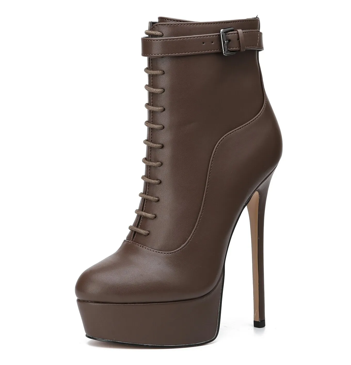 Giaro SADIE TAUPE MATTE OXFORD ANKLE BOOTS