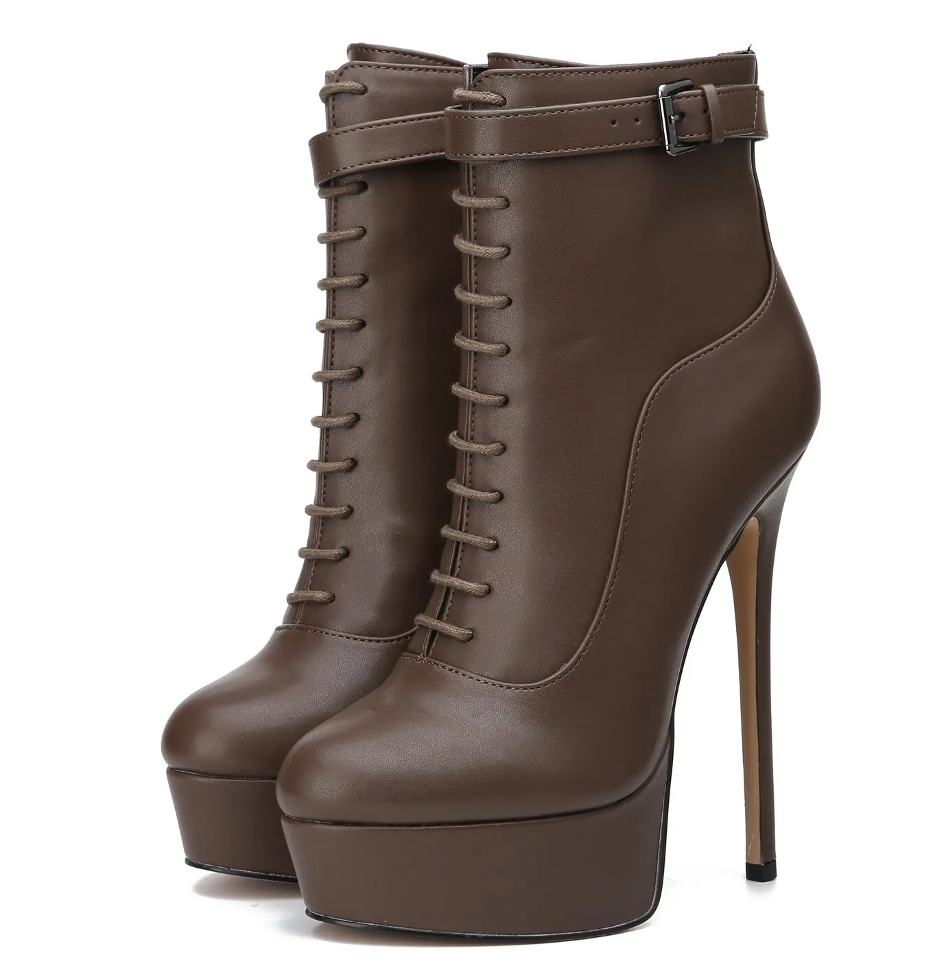 Giaro SADIE TAUPE MATTE OXFORD ANKLE BOOTS