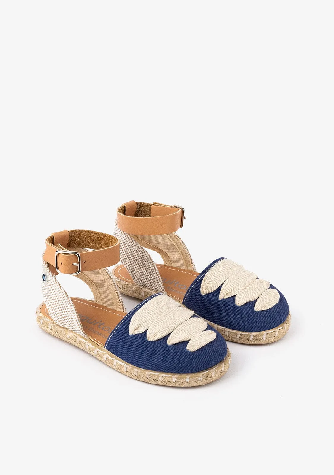 Girl's Blue Laces Espadrilles