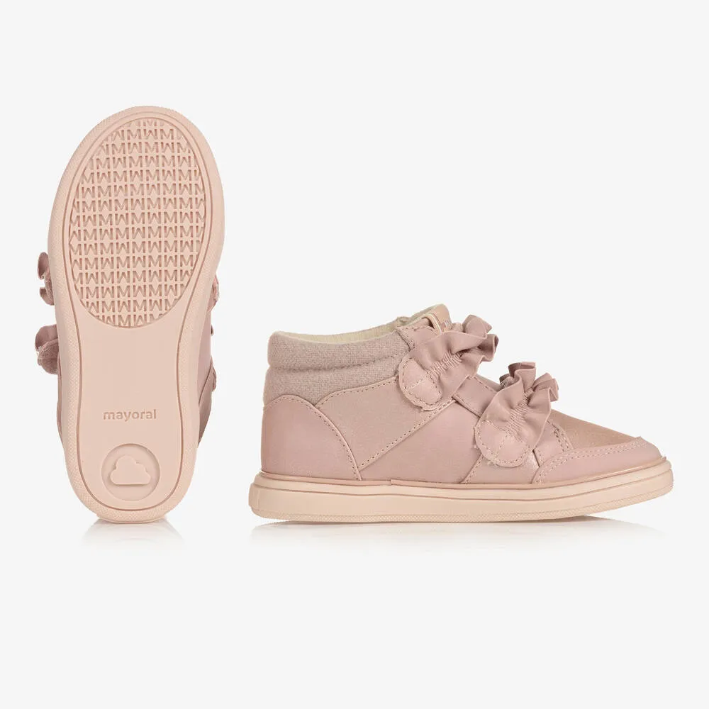 Girls Pink High-Top Trainers