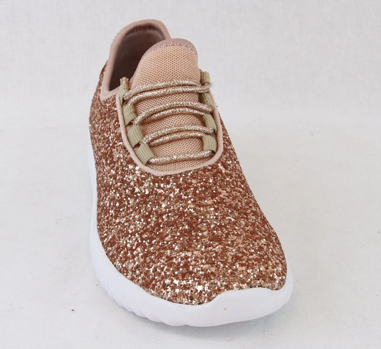 Glitter Bomb Sneakers in Rose Gold