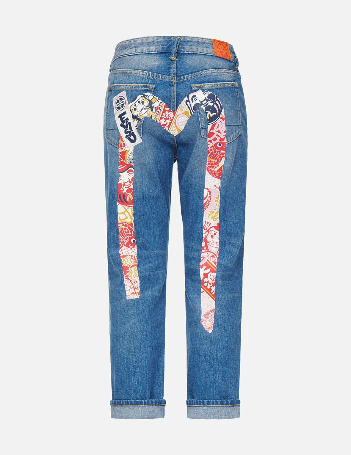 Godhead and Festival of Wishes Graphic Daicock Boyfriend Jeans