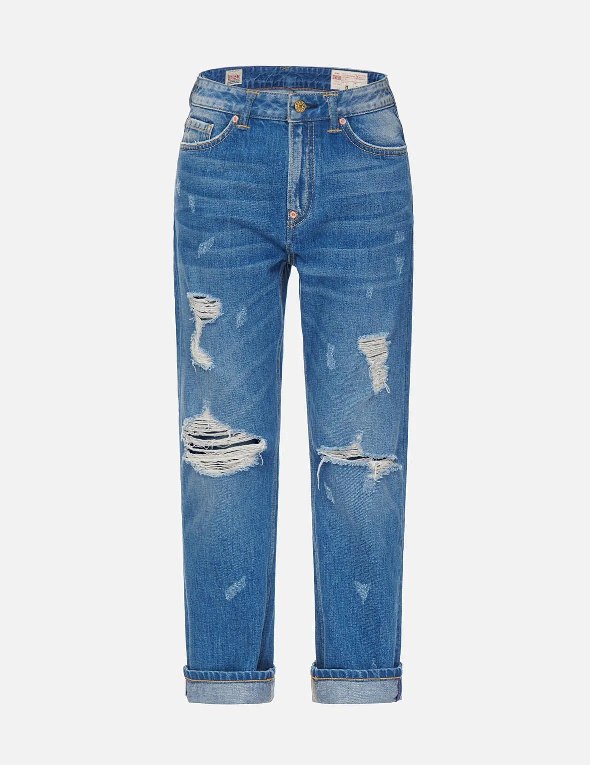 Godhead and Festival of Wishes Graphic Daicock Boyfriend Jeans