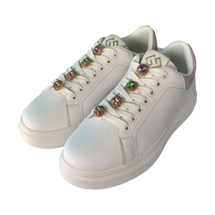 Gold & Gold GB812 Scarpe Donna Sneakers Bianco Lilla